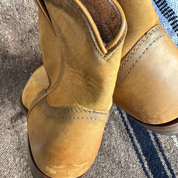 Frye Mustard Leather Ankle Boots - Picture 5 of 6